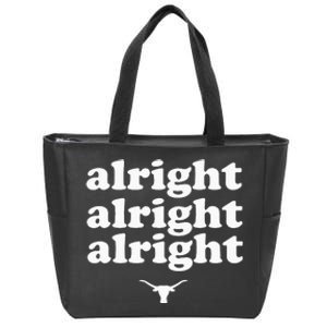 Alright, Alright, Alright Texas Bull Texas Pride State USA Zip Tote Bag