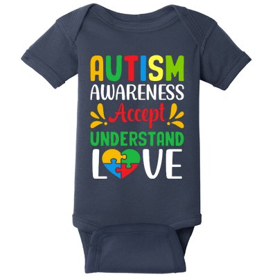 Autism Awareness Autism Advocacy Autism Slogan Puzzle Pieces Baby Bodysuit