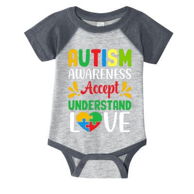 Autism Awareness Autism Advocacy Autism Slogan Puzzle Pieces Infant Baby Jersey Bodysuit