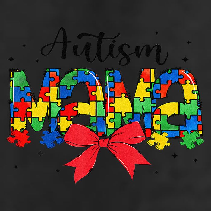Autism Awareness Autism Mama Accept Love Puzzle Coquette 7 Panel Mesh Trucker Snapback Hat