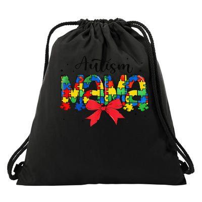 Autism Awareness Autism Mama Accept Love Puzzle Coquette Drawstring Bag