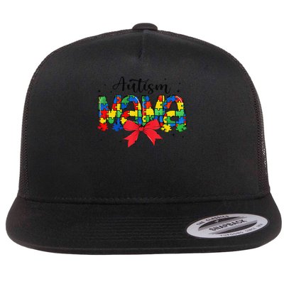 Autism Awareness Autism Mama Accept Love Puzzle Coquette Flatbill Hat