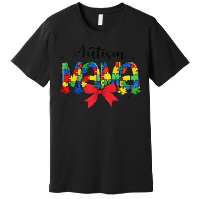 Autism Awareness Autism Mama Accept Love Puzzle Coquette Premium T-Shirt
