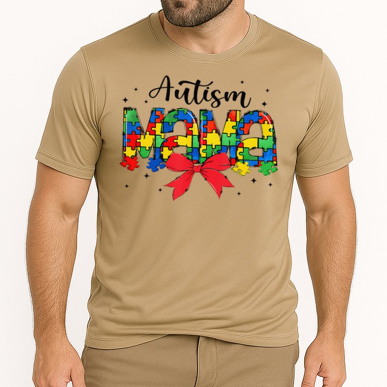 Autism Awareness Autism Mama Accept Love Puzzle Coquette Cooling Performance Crew T-Shirt