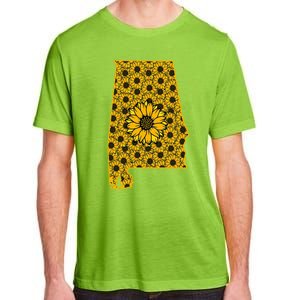 Alabama Al America State Summer Sunflower Flower Floral Art Gift Adult ChromaSoft Performance T-Shirt