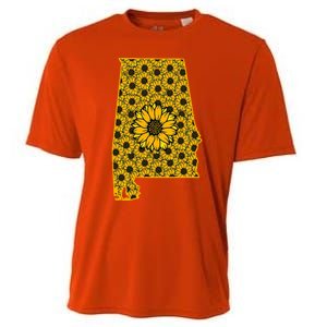 Alabama Al America State Summer Sunflower Flower Floral Art Gift Cooling Performance Crew T-Shirt