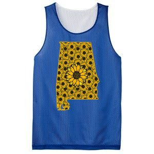 Alabama Al America State Summer Sunflower Flower Floral Art Gift Mesh Reversible Basketball Jersey Tank