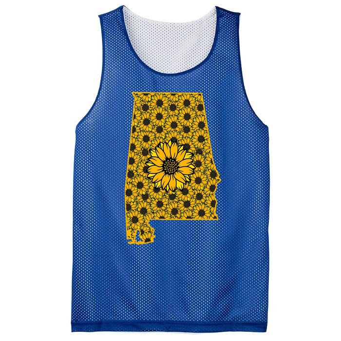 Alabama Al America State Summer Sunflower Flower Floral Art Gift Mesh Reversible Basketball Jersey Tank