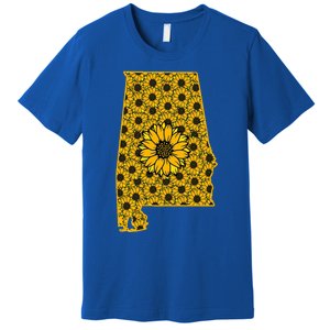 Alabama Al America State Summer Sunflower Flower Floral Art Gift Premium T-Shirt