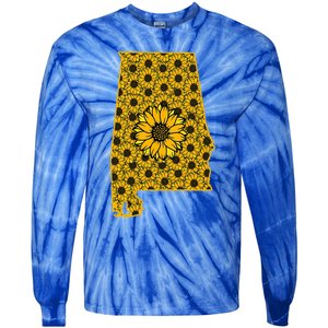 Alabama Al America State Summer Sunflower Flower Floral Art Gift Tie-Dye Long Sleeve Shirt