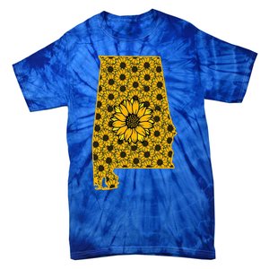 Alabama Al America State Summer Sunflower Flower Floral Art Gift Tie-Dye T-Shirt