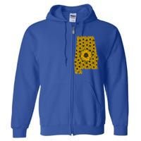 Alabama Al America State Summer Sunflower Flower Floral Art Gift Full Zip Hoodie