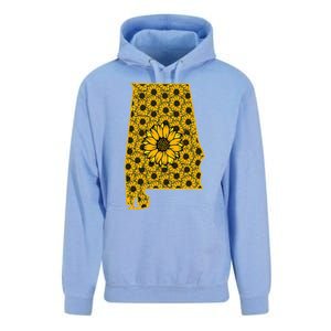 Alabama Al America State Summer Sunflower Flower Floral Art Gift Unisex Surf Hoodie