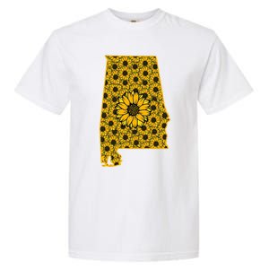 Alabama Al America State Summer Sunflower Flower Floral Art Gift Garment-Dyed Heavyweight T-Shirt