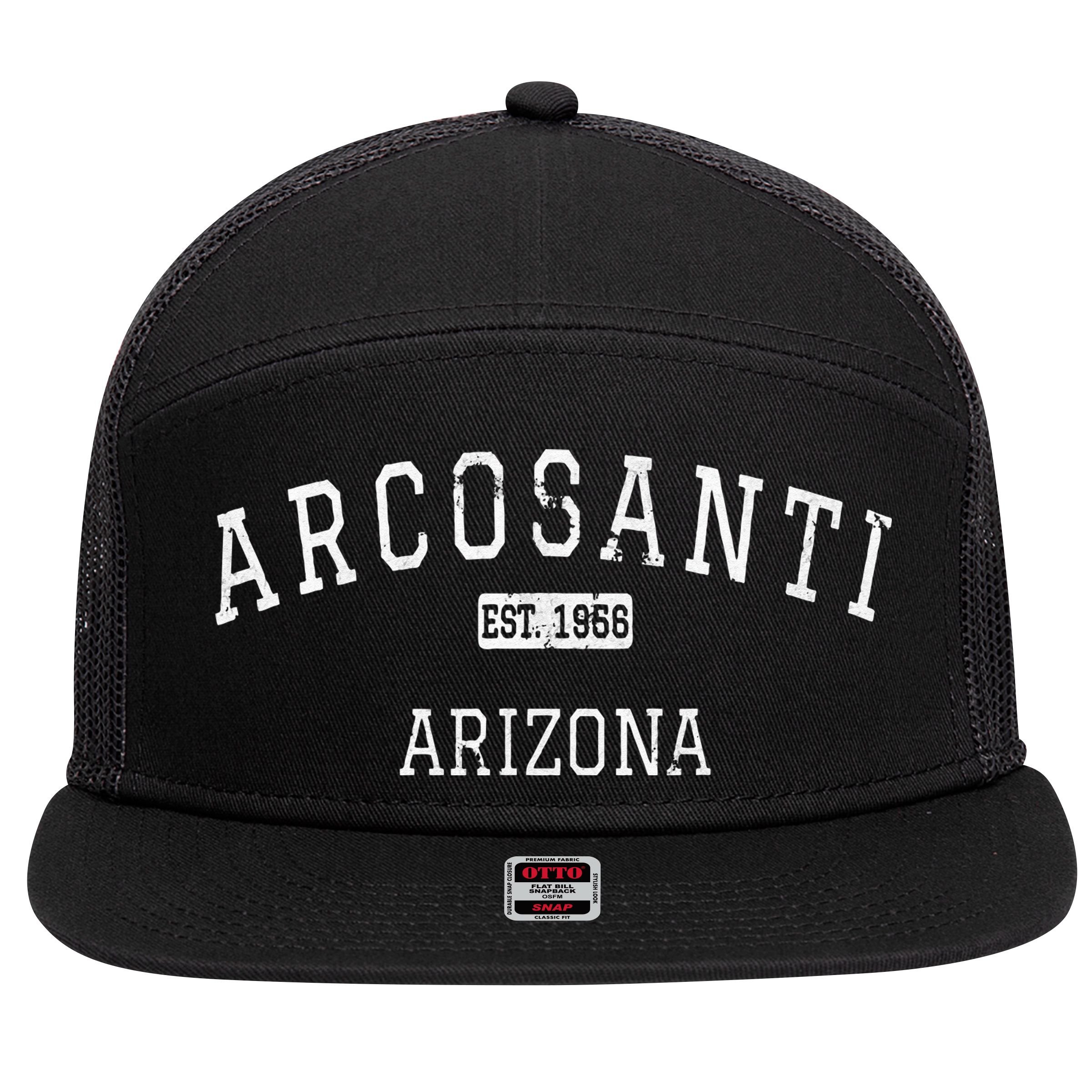Arcosanti Arizona AZ Vintage 7 Panel Mesh Trucker Snapback Hat