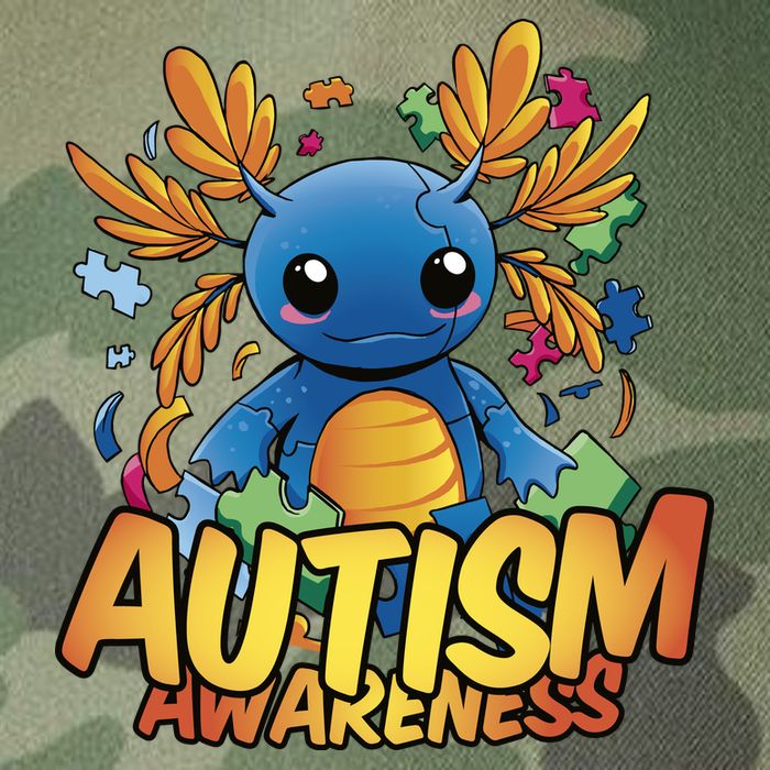Axolotl Autism Awareness Legacy Tie Dye Trucker Hat