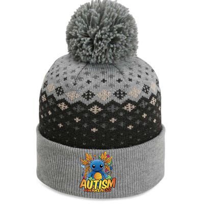 Axolotl Autism Awareness The Baniff Cuffed Pom Beanie