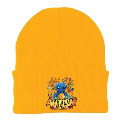 Axolotl Autism Awareness Knit Cap Winter Beanie