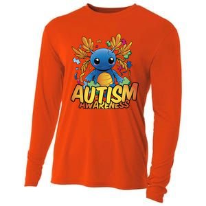 Axolotl Autism Awareness Cooling Performance Long Sleeve Crew