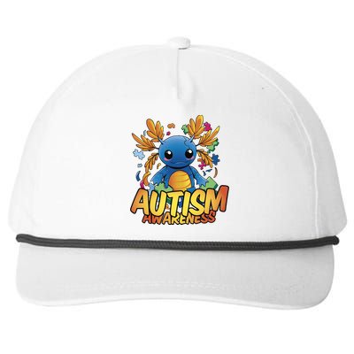 Axolotl Autism Awareness Snapback Five-Panel Rope Hat