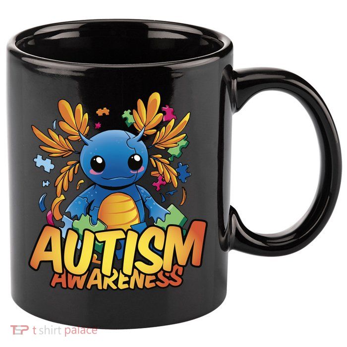 Axolotl Autism Awareness 11oz C Handle Ceramic Mug