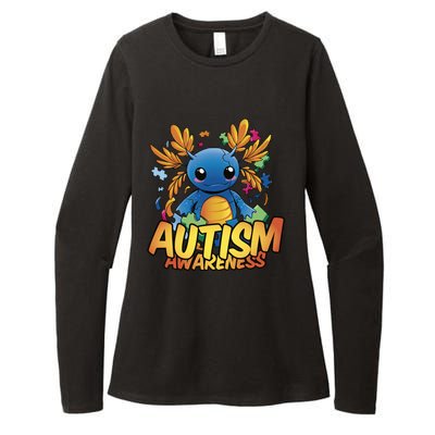 Axolotl Autism Awareness Womens CVC Long Sleeve Shirt