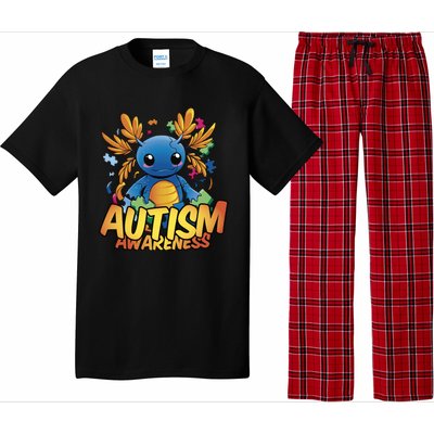 Axolotl Autism Awareness Pajama Set