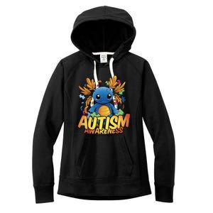 Axolotl Autism Awareness Women's Fleece Hoodie