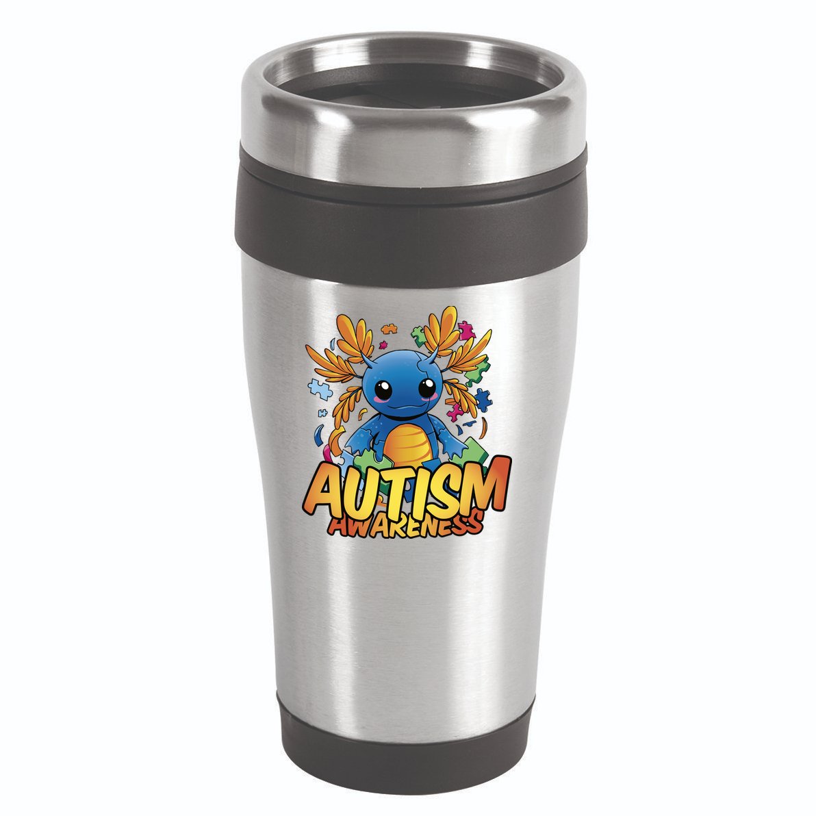 Axolotl Autism Awareness 16oz Travel Tumbler