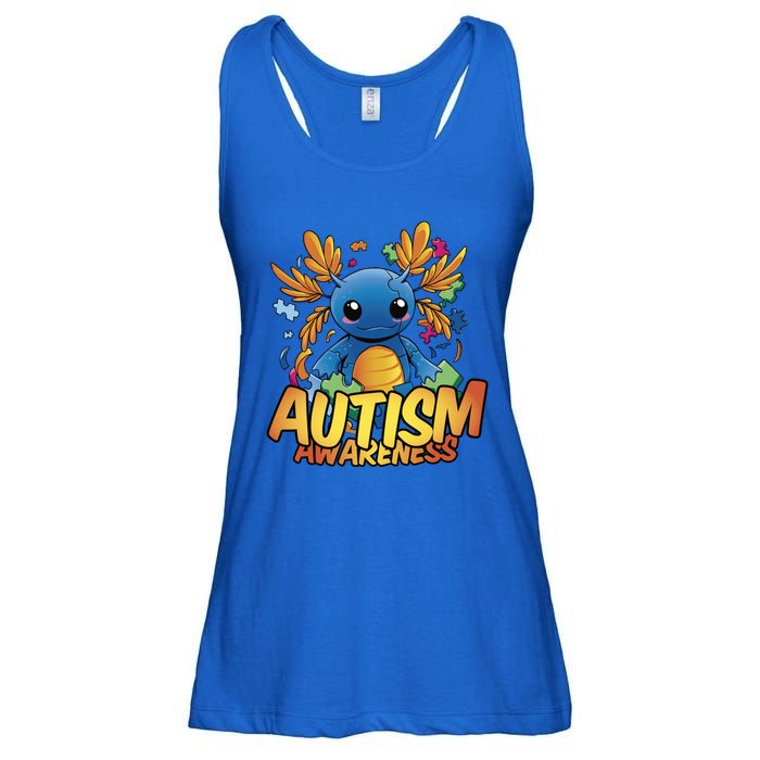 Axolotl Autism Awareness Ladies Essential Flowy Tank