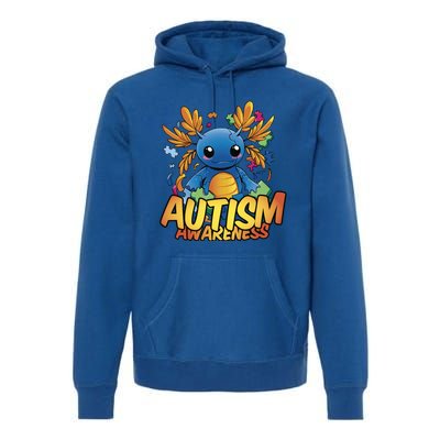 Axolotl Autism Awareness Premium Hoodie