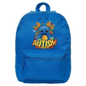 Axolotl Autism Awareness 16 in Basic Backpack