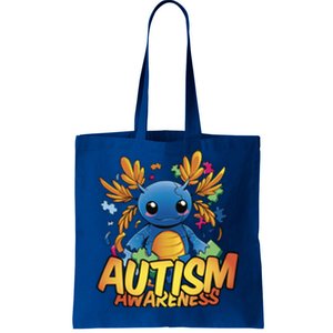 Axolotl Autism Awareness Tote Bag