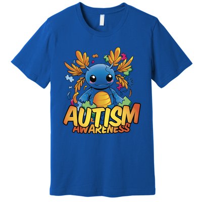 Axolotl Autism Awareness Premium T-Shirt