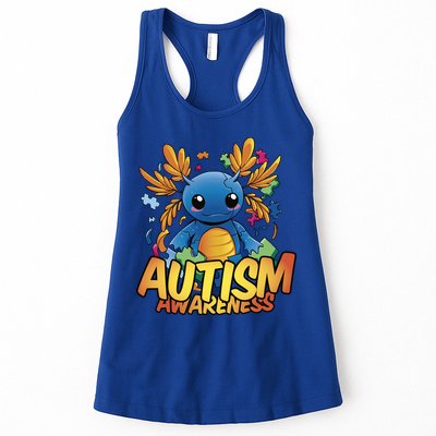 Axolotl Autism Awareness Womens Tank Top