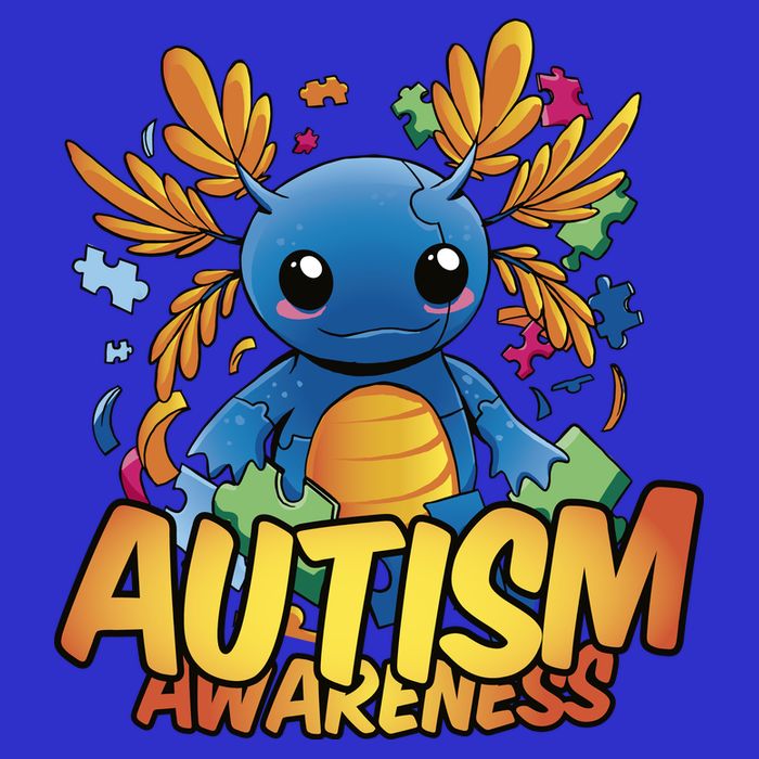 Axolotl Autism Awareness Baby Bodysuit