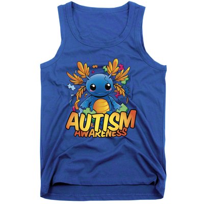 Axolotl Autism Awareness Tank Top