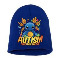 Axolotl Autism Awareness Short Acrylic Beanie