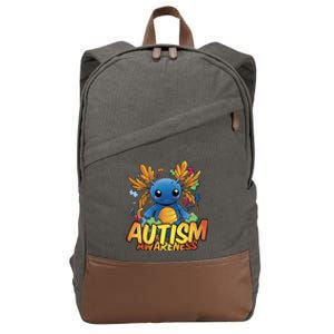 Axolotl Autism Awareness Cotton Canvas Backpack