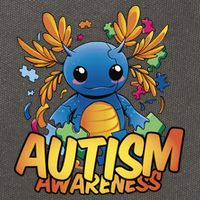 Axolotl Autism Awareness Cotton Canvas Backpack