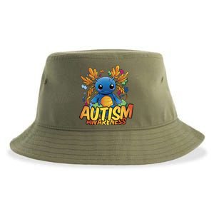 Axolotl Autism Awareness Sustainable Bucket Hat