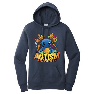 Axolotl Autism Awareness Women's Pullover Hoodie