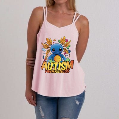 Axolotl Autism Awareness Women's Strappy Tank