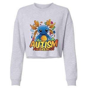 Axolotl Autism Awareness Cropped Pullover Crew