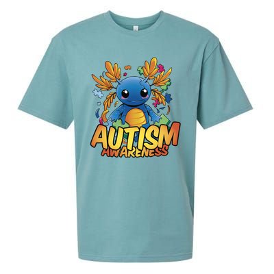 Axolotl Autism Awareness Sueded Cloud Jersey T-Shirt