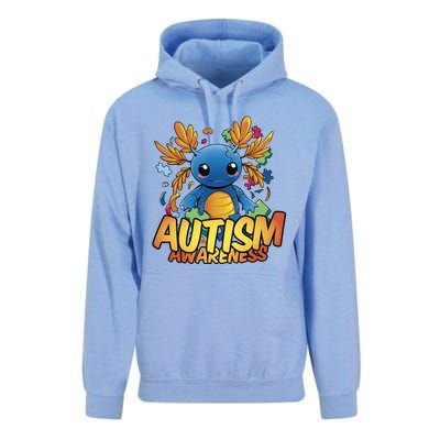 Axolotl Autism Awareness Unisex Surf Hoodie