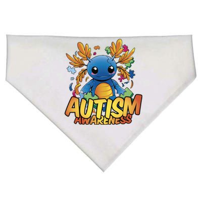 Axolotl Autism Awareness USA-Made Doggie Bandana