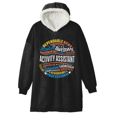 Activity Assistant Appreciation Activity Professionals Week Hooded Wearable Blanket