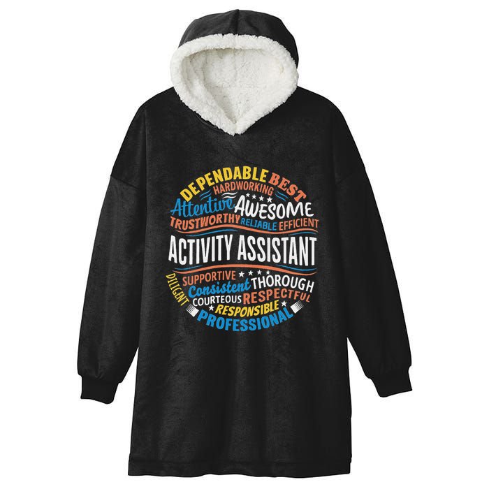 Activity Assistant Appreciation Activity Professionals Week Hooded Wearable Blanket