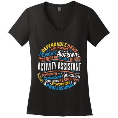 Activity Assistant Appreciation Activity Professionals Week Women's V-Neck T-Shirt